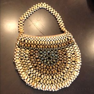 Old Navy Wooden Beaded Bag